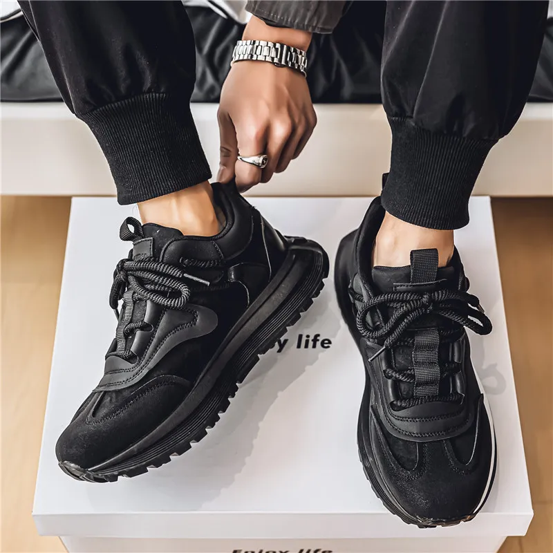 Grumpy Ram Anti Slip And Wear Resistant Height Increasing Low Top Casual Shoes Men's-17