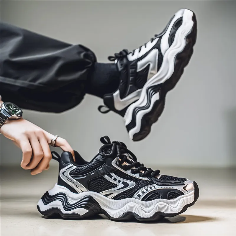 Grumpy Ram Breathable Height Increasing Low Top Chunky Sneakers Men's-1