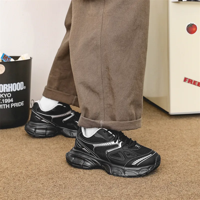 Grumpy Ram Cushioned Wear Resistant Height Increasing Low Top Chunky Sneakers Unisex-3