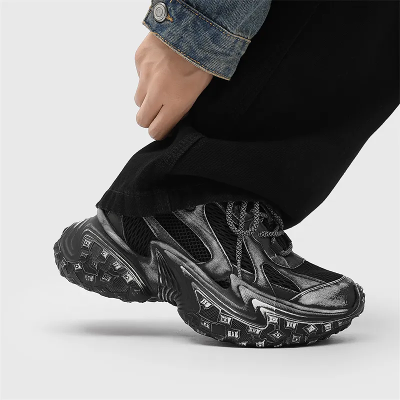 Grumpy Ram Breathable Height Increasing Low Top Chunky Sneakers Unisex-3