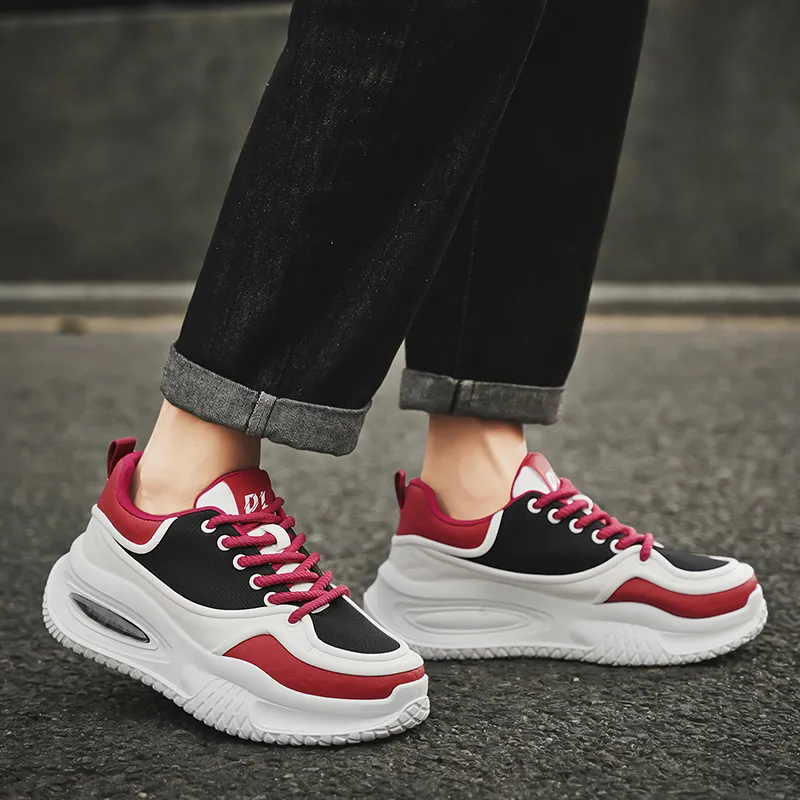 Grumpy Ram Height Increasing Wear-Resistant Slip-Resistant Low-Top Chunky Sneakers Men's-10