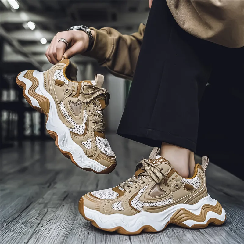 Grumpy Ram Breathable Height Increasing Wear-Resistant Low-Top Chunky Sneakers Men's-8
