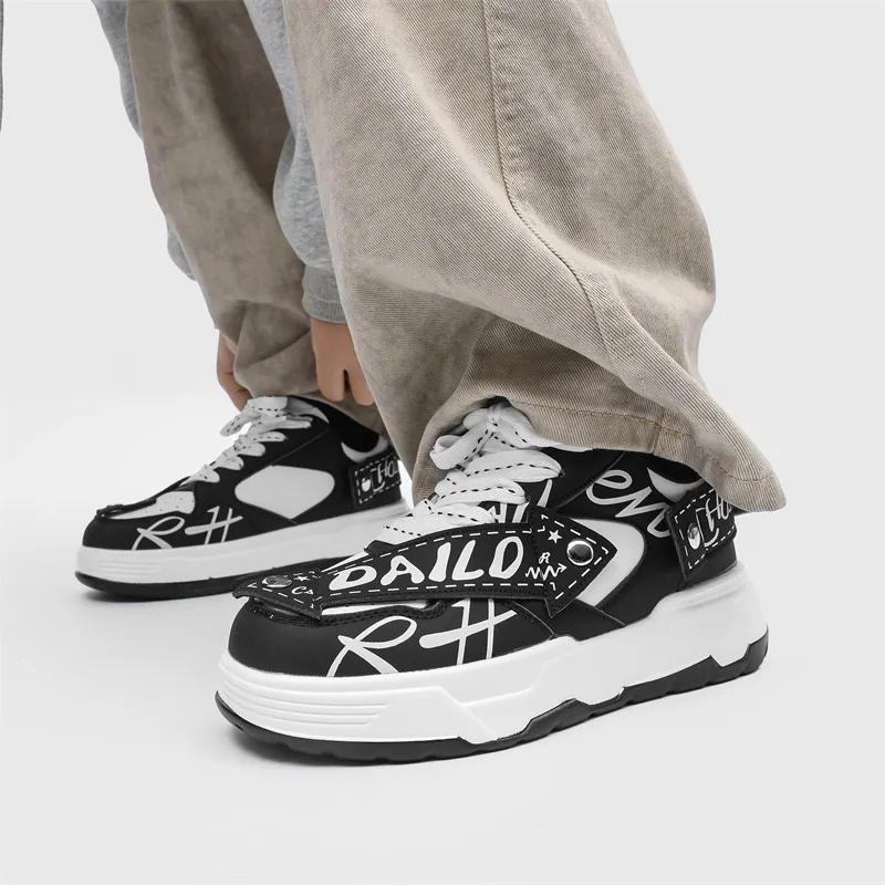 Grumpy Ram Anti Slip And Wear Resistant Height Increasing Low Top Skateboard Shoes Unisex-14