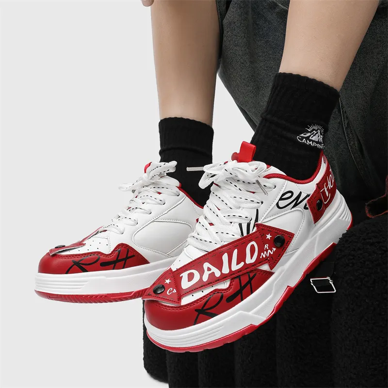 Grumpy Ram Anti Slip And Wear Resistant Height Increasing Low Top Skateboard Shoes Unisex-11