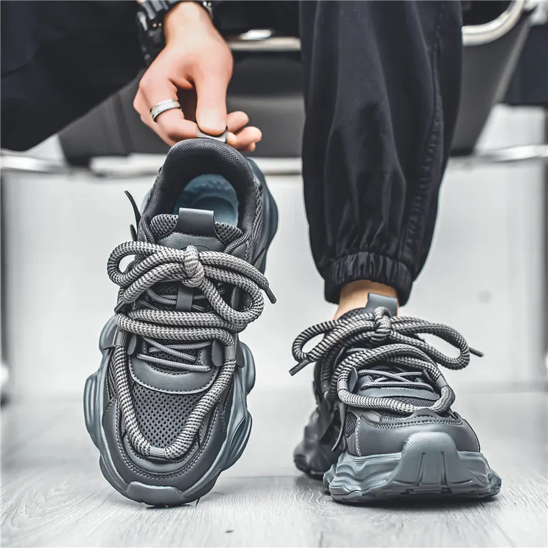 Grumpy Ram Anti-Slip Wear-Resistant Breathable Height Increasing Low-Top Chunky Sneakers Men's-10