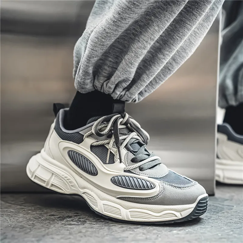 Grumpy Ram Wear Resistant Height Increasing Low Top Chunky Sneakers Men's-3