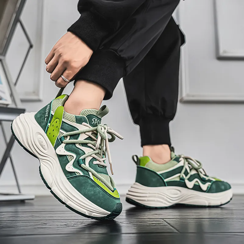 Grumpy Ram Breathable Lightweight Height Increasing Low Top Chunky Sneakers Men's-13