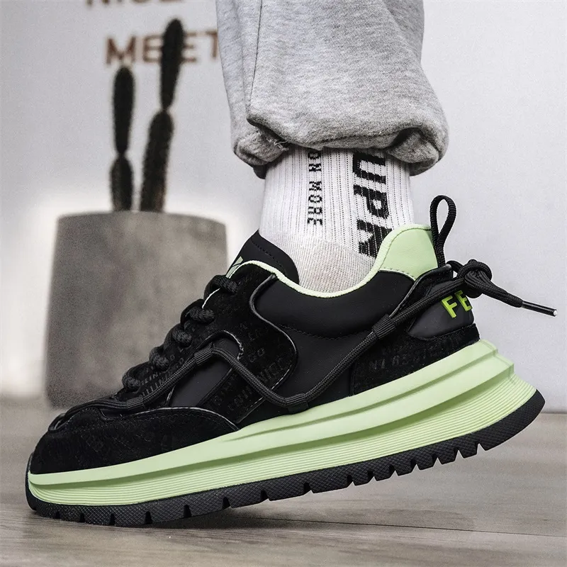 Grumpy Ram Anti-Slip And Wear-Resistant Height Increasing Low-Top Casual Shoes Men's-8