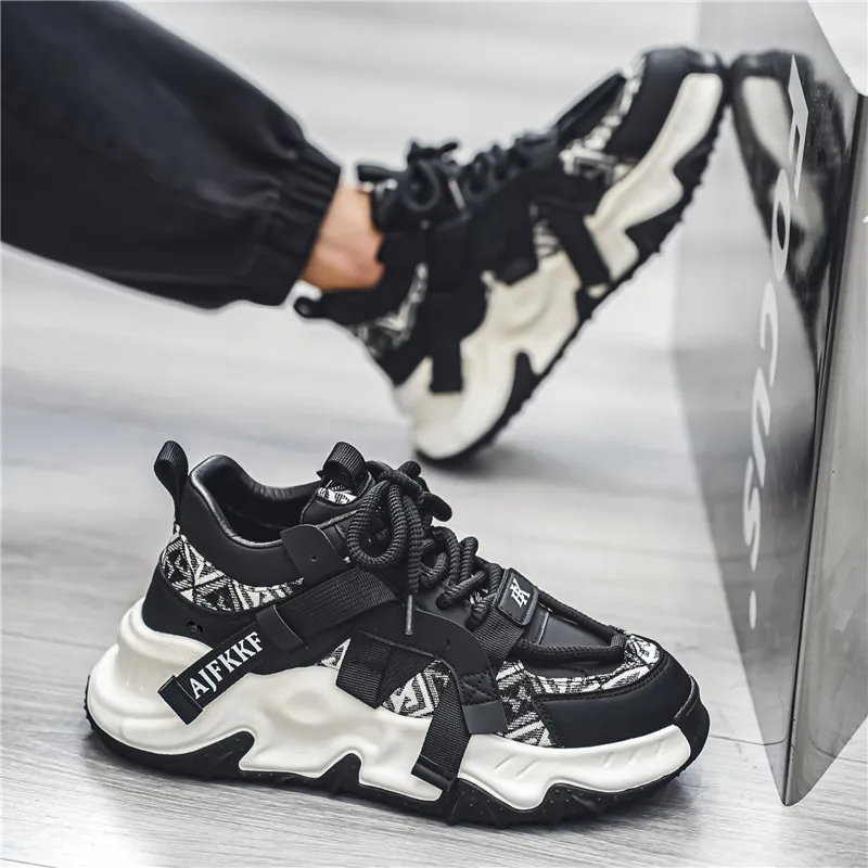 Grumpy Ram Anti-Slip Wear-Resistant Breathable Height Increasing Mid-Top Casual Shoes Men's-4