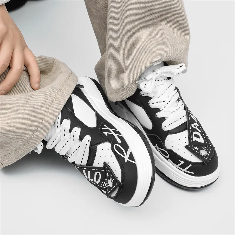 Grumpy Ram Anti Slip And Wear Resistant Height Increasing Low Top Skateboard Shoes Unisex-13