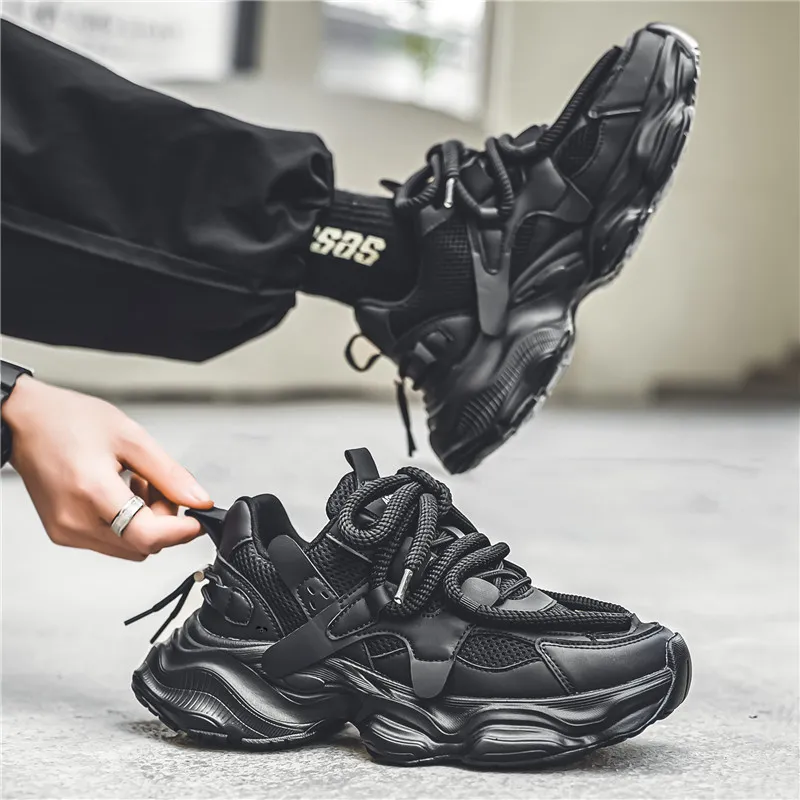 Grumpy Ram Anti-Slip Wear-Resistant Breathable Height Increasing Low-Top Chunky Sneakers Men's-2