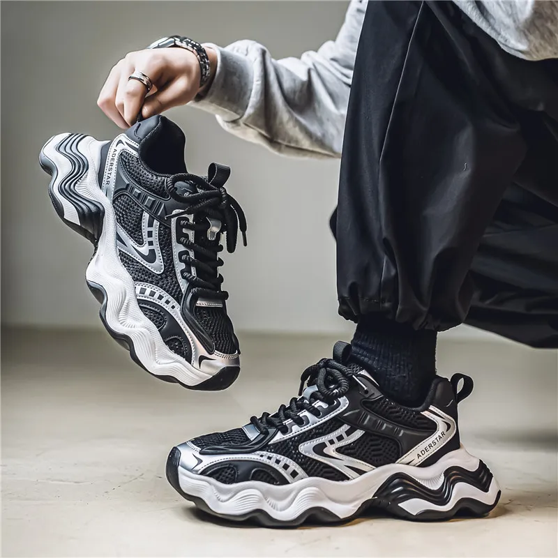Grumpy Ram Breathable Height Increasing Low Top Chunky Sneakers Men's-2