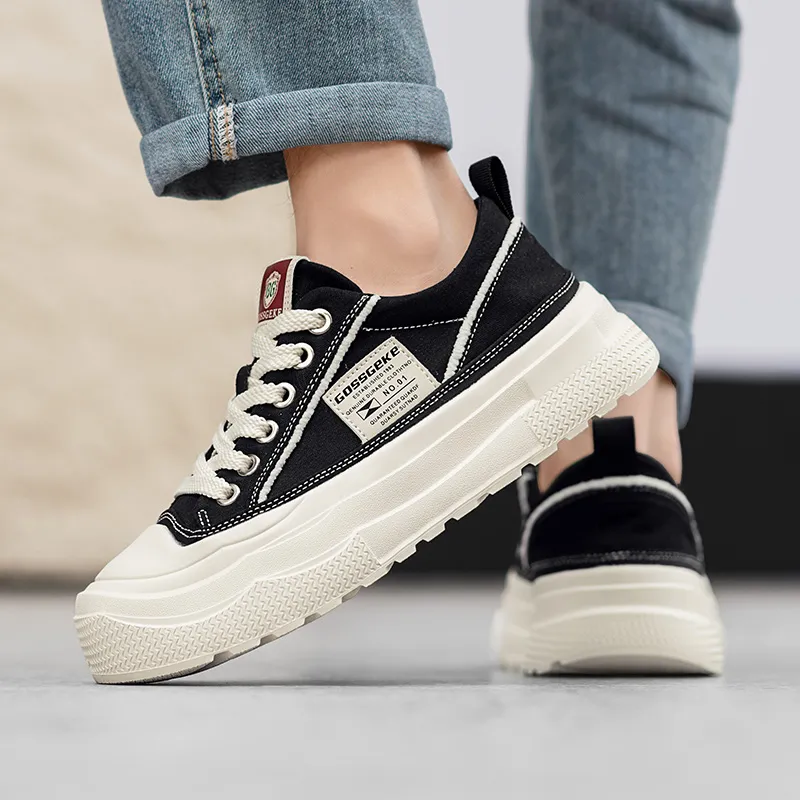 Grumpy Ram Breathable Height Increase Low Top Canvas Shoes Men's-13