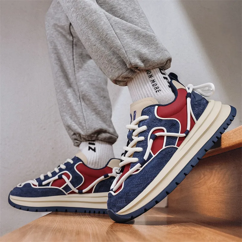 Grumpy Ram Anti-Slip And Wear-Resistant Height Increasing Low-Top Casual Shoes Men's-2
