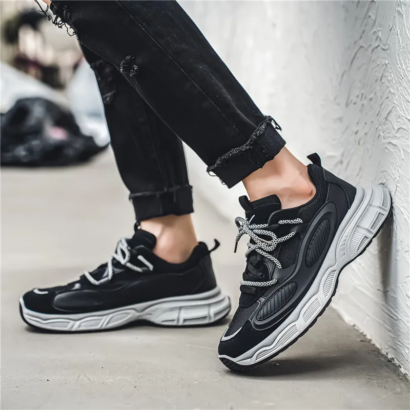 Grumpy Ram Wear Resistant Height Increasing Low Top Chunky Sneakers Men's-10