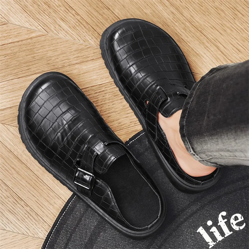 Grumpy Ram Abrasion Resistant Slip Resistant Closed Toe Slippers Men's Black-5