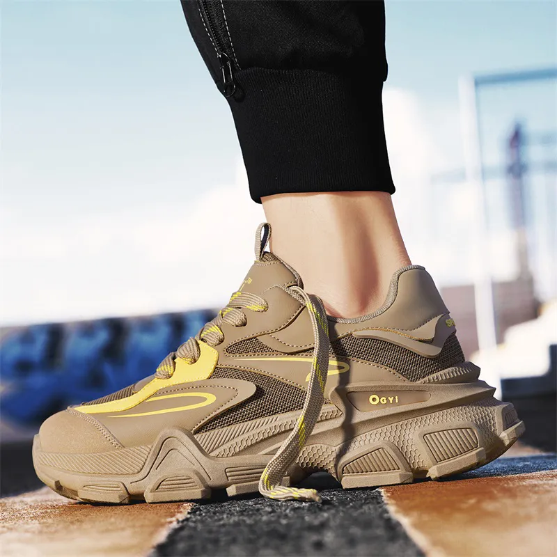 Grumpy Ram Anti-Slip And Wear-Resistant Breathable Low-Top Chunky Sneakers Men's-1