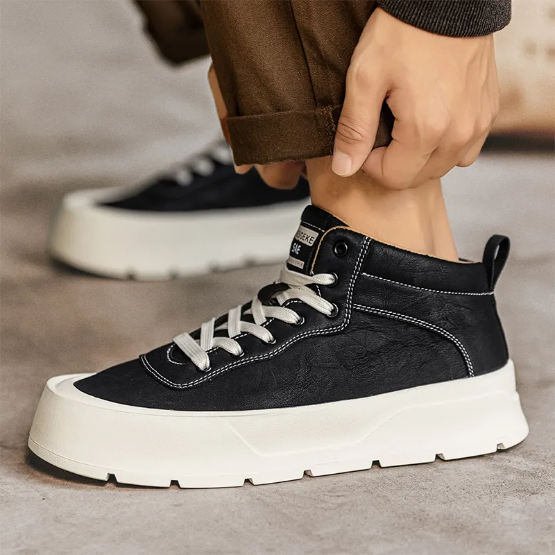 Grumpy Ram Anti-Slip And Wear-Resistant Lightweight High-Top Skateboard Shoes Men's-1