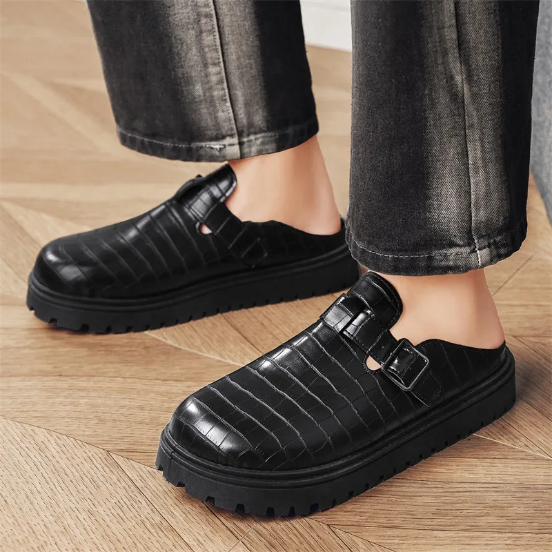 Grumpy Ram Abrasion Resistant Slip Resistant Closed Toe Slippers Men's Black-2
