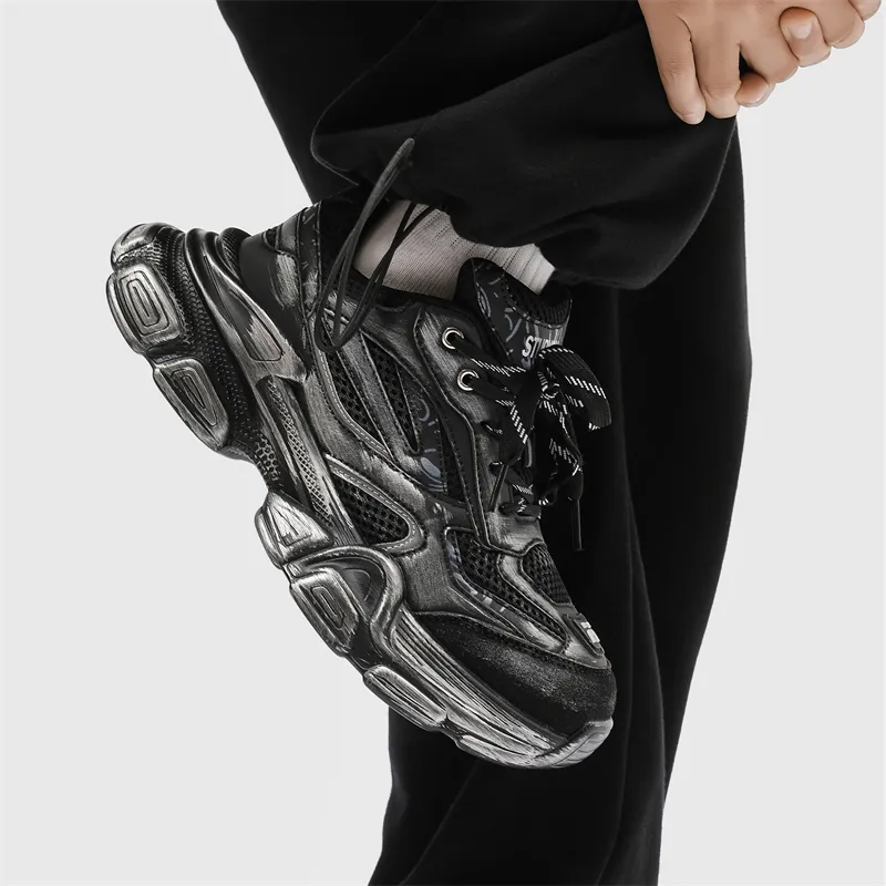Grumpy Ram Breathable Height Increasing Low Top Chunky Sneakers Men's-3