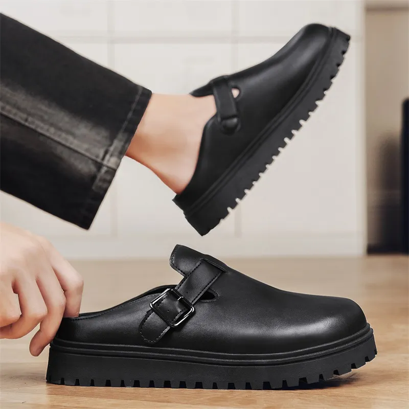 Grumpy Ram Abrasion Resistant Slip Resistant Closed Toe Slippers Men's Black-13