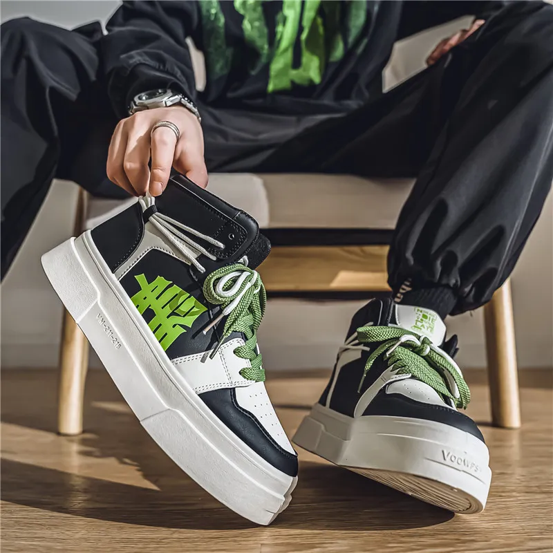 Grumpy Ram Anti-Slip Wear-Resistant High-Top Skateboard Shoes Men's-3