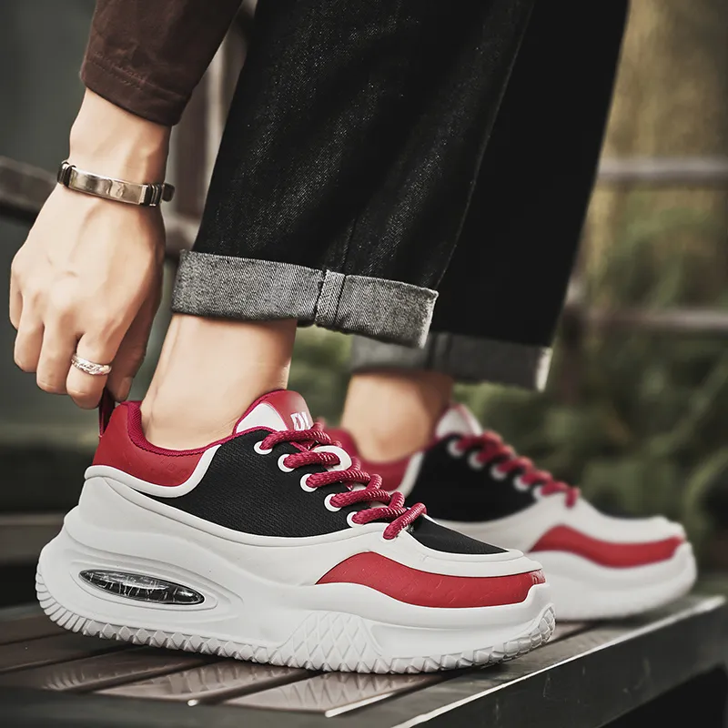 Grumpy Ram Height Increasing Wear-Resistant Slip-Resistant Low-Top Chunky Sneakers Men's-11