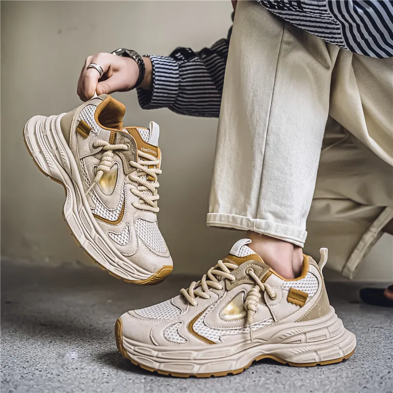Grumpy Ram Breathable Height Increasing Abrasion Resistant Low Top Chunky Sneakers Men's-6