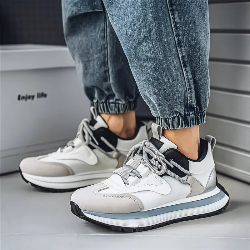 Grumpy Ram Anti Slip And Wear Resistant Height Increasing Low Top Casual Shoes Men's-7