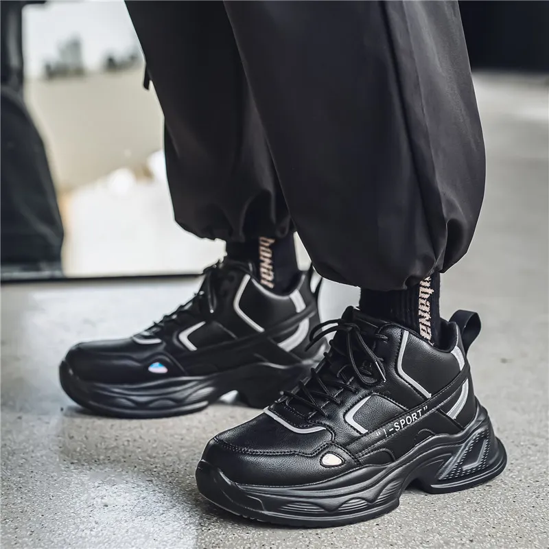 Grumpy Ram Anti-Slip And Wear-Resistant Height Increasing High-Top Chunky Sneakers Men's-7