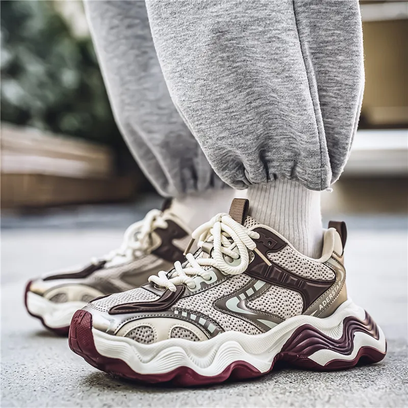 Grumpy Ram Breathable Height Increasing Low Top Chunky Sneakers Men's-7