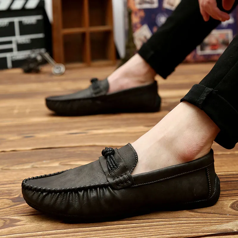 BBMTR Gommino Loafers Men Black Brown Blue-10