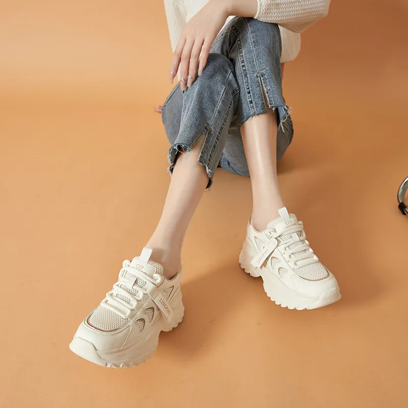 BBMTR Height Increasing Low Top Chunky Sneakers Women's-3