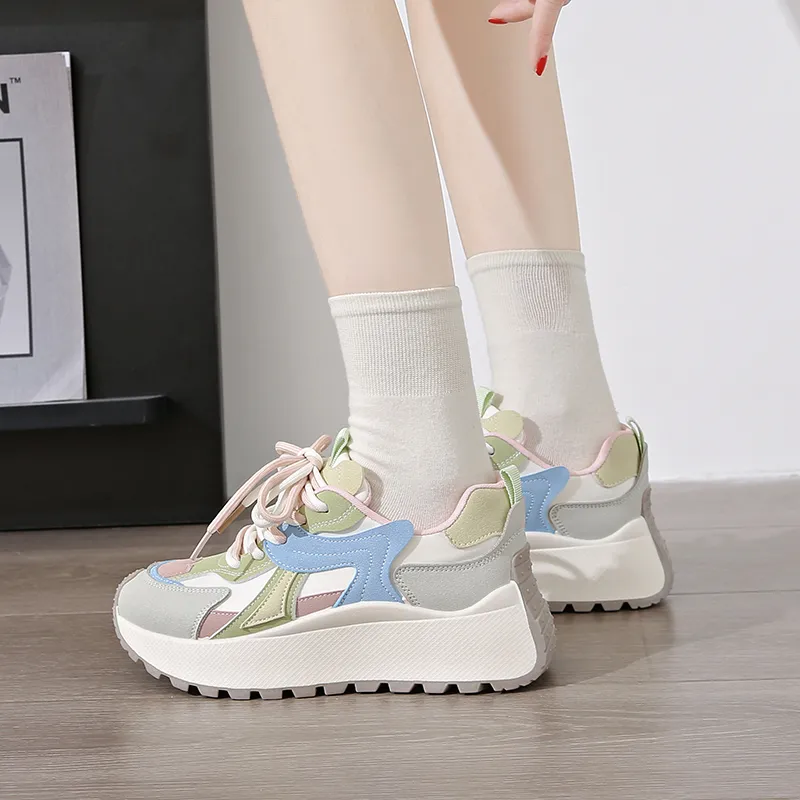 BBMTR Breathable, Height Increasing, Slip Resistant, Abrasion Resistant Low Top Casual Shoes Women's-2