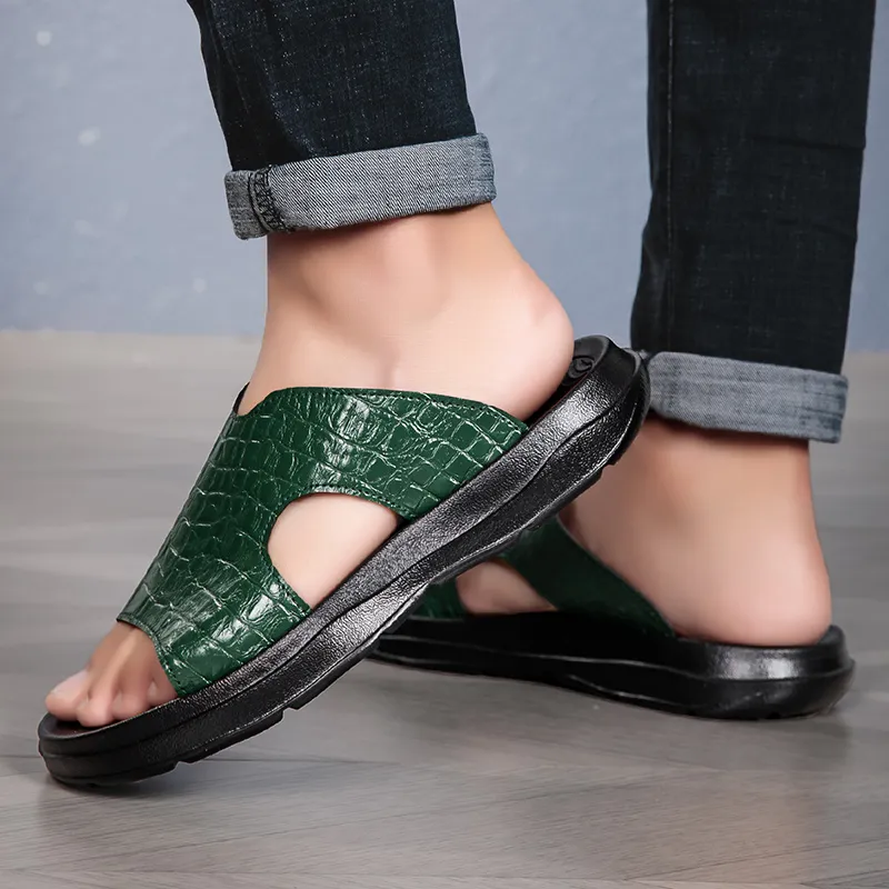 BBMTR Slide Slippers Men Black/Brown/Blue/Green-21