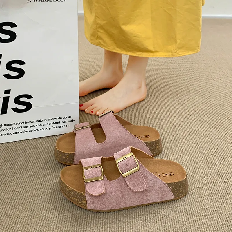 BBMTR Slide Slippers Women's Ecru/Khaki/Pink/Yellow-14