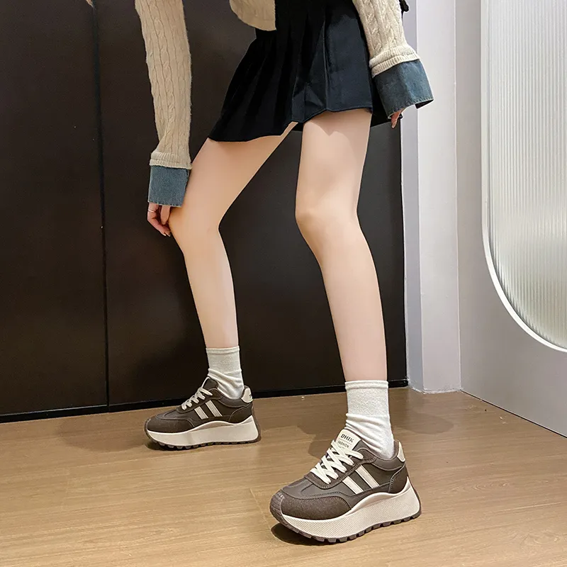 BBMTR Breathable Coverage Balance Lightweight Height Increasing Low Top Chunky Sneakers Women's-2