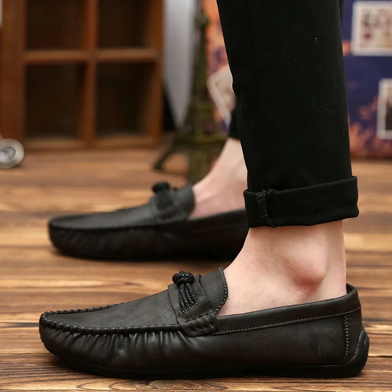 BBMTR Gommino Loafers Men Black Brown Blue-11