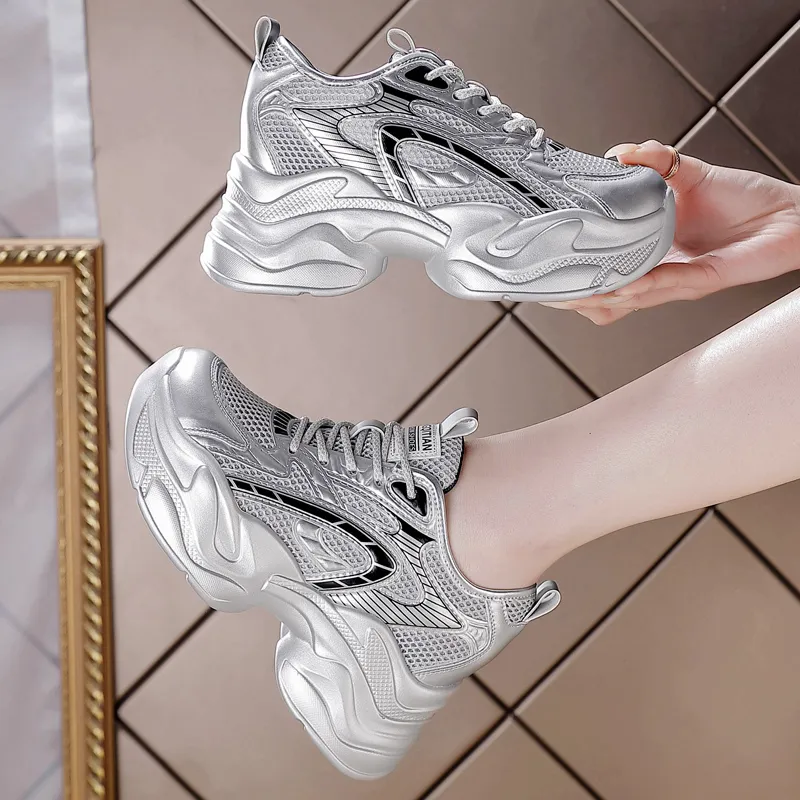 BBMTR Breathable, Slip Resistant, And Abrasion Resistant Chunky Sneakers Women's-5