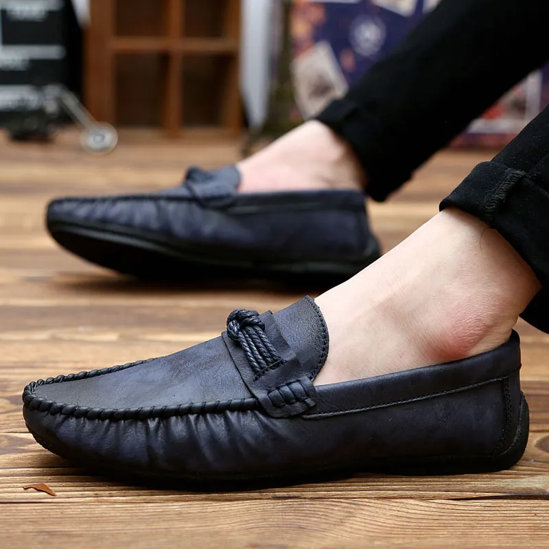 BBMTR Gommino Loafers Men Black Brown Blue-14
