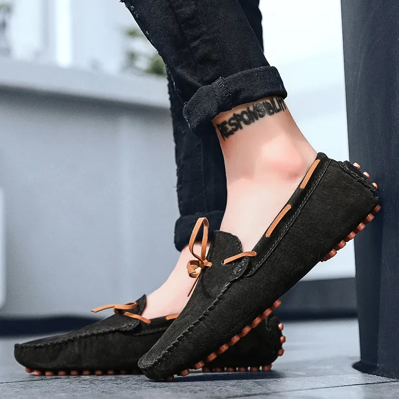 BBMTR Gommino Loafers Men Beige Yellow Black Light Brown Army Green Dark Blue-7