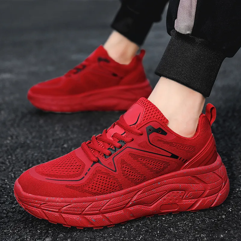 BBMTR Running Shoes Unisex Low Top Red/Yellow/White/Black-1