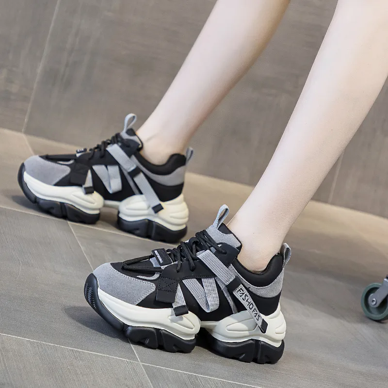 BBMTR Height Increasing Low Top Chunky Sneakers Women's-5