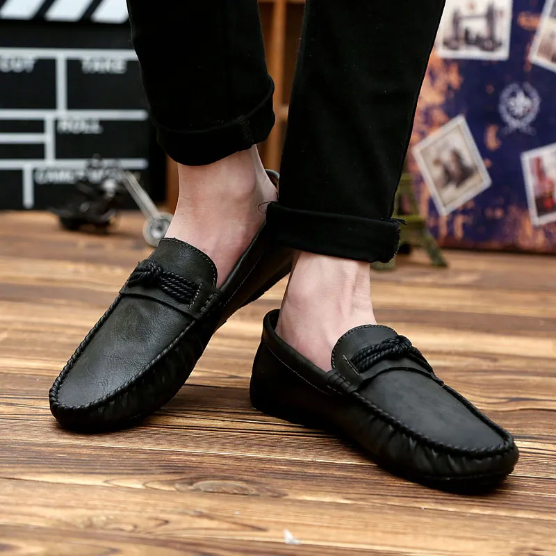 BBMTR Gommino Loafers Men Black Brown Blue-9