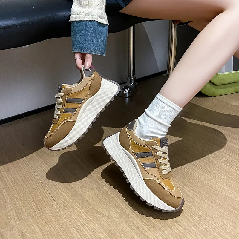 BBMTR Breathable Coverage Balance Lightweight Height Increasing Low Top Chunky Sneakers Women's-8