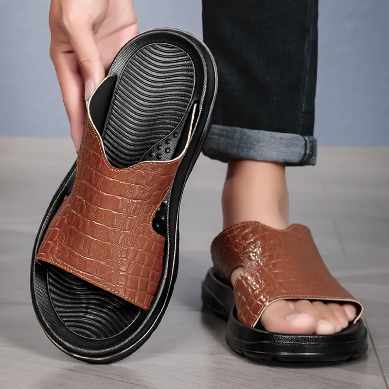 BBMTR Slide Slippers Men Black/Brown/Blue/Green-10