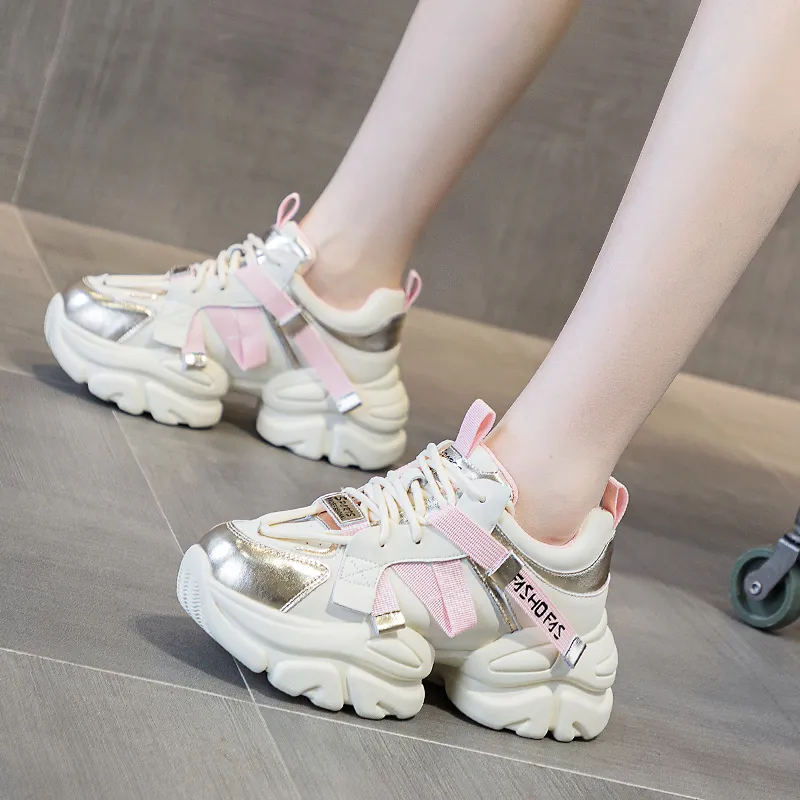 BBMTR Height Increasing Low Top Chunky Sneakers Women's-1