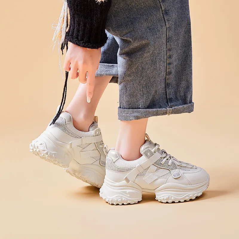 BBMTR Height Increasing Low Top Chunky Sneakers Women's-9