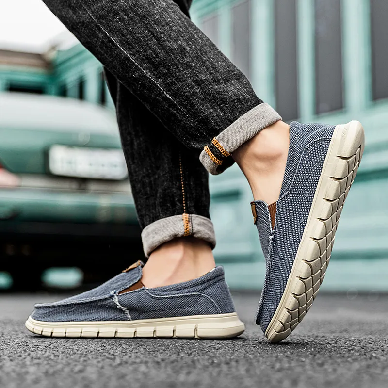 BBMTR Canvas Shoes Men Low Top Dark Gray/Denim Blue/Beige-9