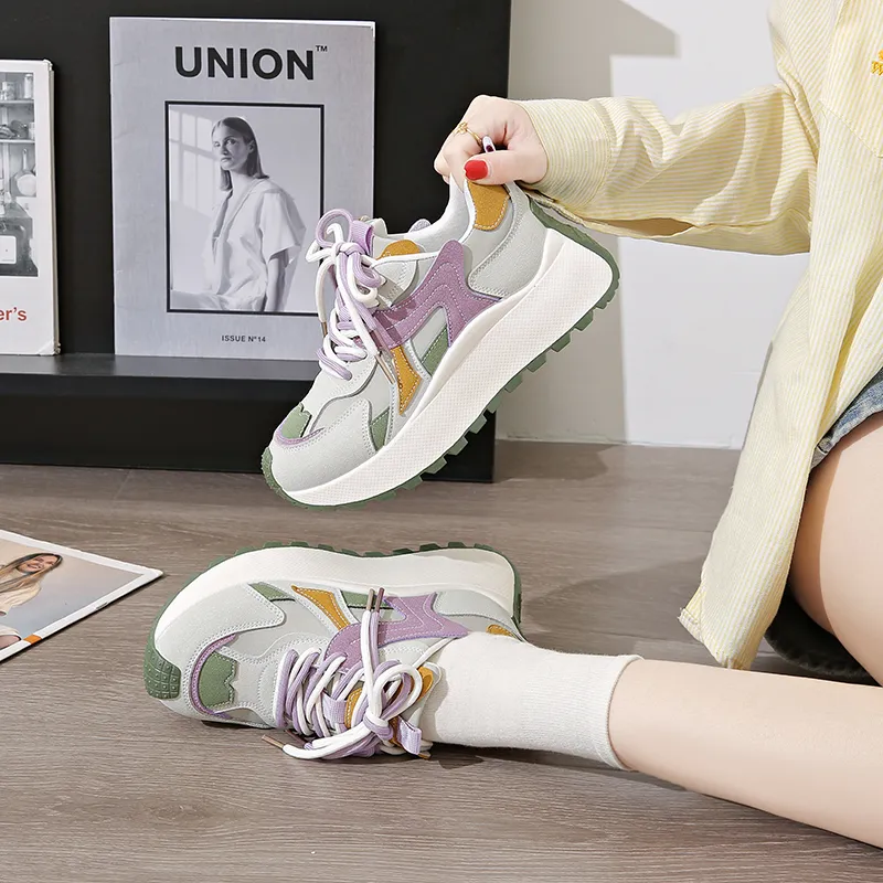 BBMTR Breathable, Height Increasing, Slip Resistant, Abrasion Resistant Low Top Casual Shoes Women's-9